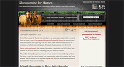 Desktop Screenshot of glucosamineforhorses.com