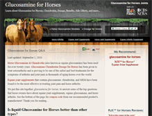 Tablet Screenshot of glucosamineforhorses.com